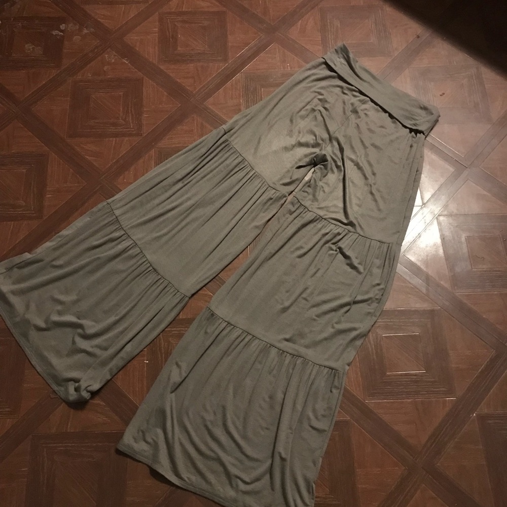 Pants brown in color